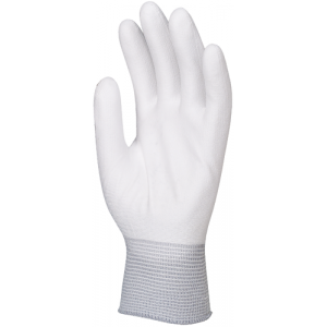 Gants en polyamide blanc, paume enduite polyuréthane blanc - Eurotechnique