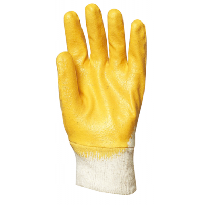 Gants en Nitrile jaune dos aéré, économique - Eurotechnique