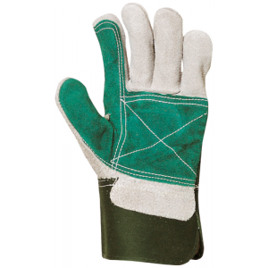 Gants de docker croûte vachette renfort croûte vert - Eurotechnique