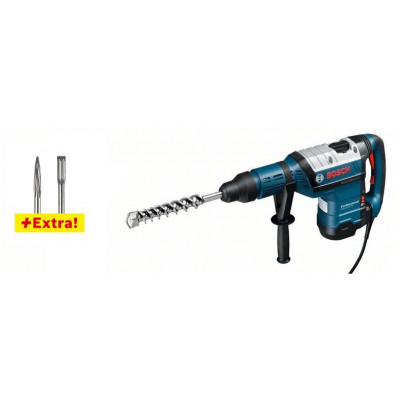 Perforateur SDS-max GBH 8-45 DV + 2 burins pointus Rtec Speed et 2 burins plats Rtec Sharp Bosch Professionnel | 0611265002