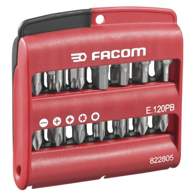 BOÎTE DE 28 EMBOUTS (FENTE? PH, PZ, 6 PANS, TORX) FACOM | E.120PB