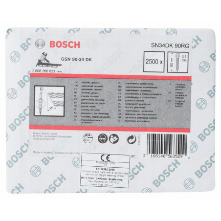 Clou en bande tête D SN34DK 90RG Accessoire Bosch pro outillage 2608200023
