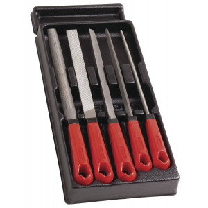 Module De Limes Facom - Lot De 5 Limes (plate, Demi-ronde, Carrée, Triangulaire, Ronde) - Pour Bricolage Et Travaux De Précision - 3