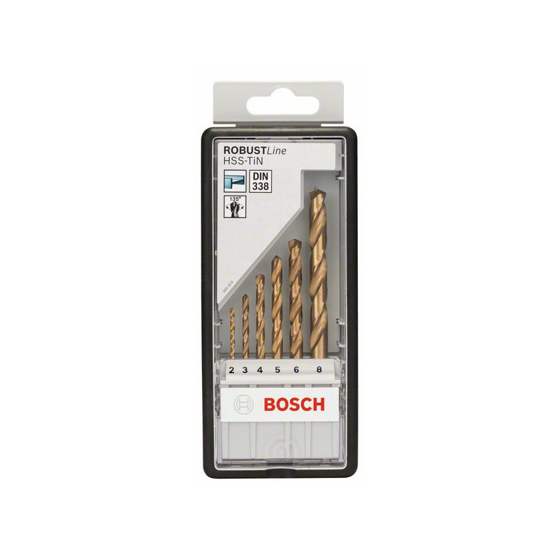 Forets à métaux Robust Line HSS-TiN 135°, set de 6 pièces Accessoire Bosch pro outillage 2607010530