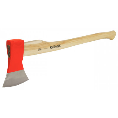 Hache à fendre, tete 1250 G, manche HICKORY maintenu avec coins en acier KS Tools | 140.2066