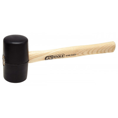 Maillet caoutchouc 300g - tête Ø 52 mm - avec manche frêne galbé KS Tools | 140.5221
