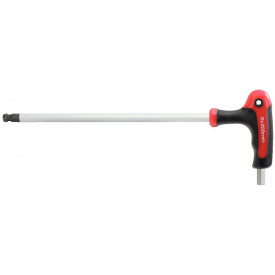 Clé mâle 6 pans à tête sphérique à poignée en T sur support, 3 mm KS Tools | 151.8132-E