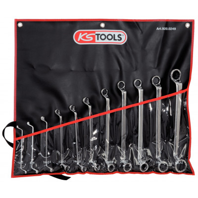 Jeu de 6 clés polygonales contre-coudées en pouces - en trousse - KS Tools | 517.0897