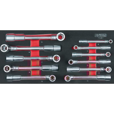 Module de clés à pipe débouchées - 6 pans, 11 pièces - KS Tools | 713.2011