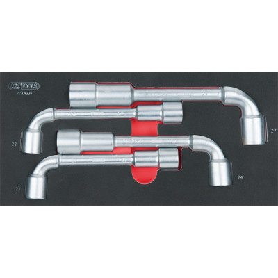 Module de clés à pipe débouchées - 6 pans, 4 pièces - KS Tools | 713.4004