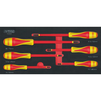 Module de tournevis isolés 1000V ULTIMATE Fente - POZIDRIV, 6 pièces - KS Tools | 713.6016