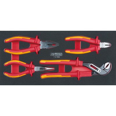 Module de 4 pinces isolées 1000V ERGOTORQUE - KS Tools | 713.7004