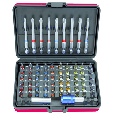 Jeu d'embouts de vissage à code couleur TORSIONplus- 71 pcs - KS Tools | 918.3070
