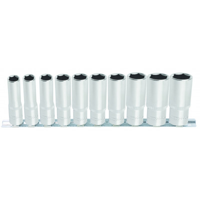 Rail de 10 douilles longues ULTIMATE 6 pans 1/2" - KS Tools | 922.1263