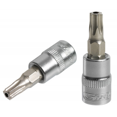Douille tournevis ULTIMATE TORX percé 1/4", L.37 mm - T15" - KS Tools | 922.1493