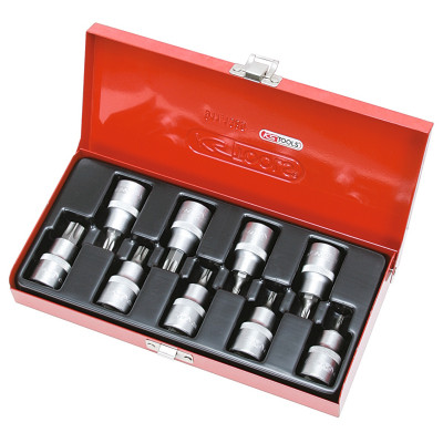 Coffret de 9 douilles tournevis TORX 1/2", T20 à T60" - KS Tools | 922.1890