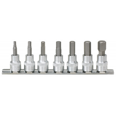 Rail de 7 douilles tournevis ULTIMATE 6 pans 3/8" - KS Tools | 922.3962