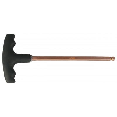Clé mâle tête sphérique poignée en "T" BERYLLIUMplus 6mm, 205mm - KS Tools | 962.0963