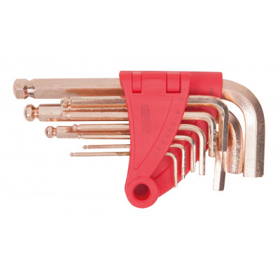 Jeu de clés mâles tête sphérique sur support BRONZEplus, 9 pièces - KS Tools | 963.1518