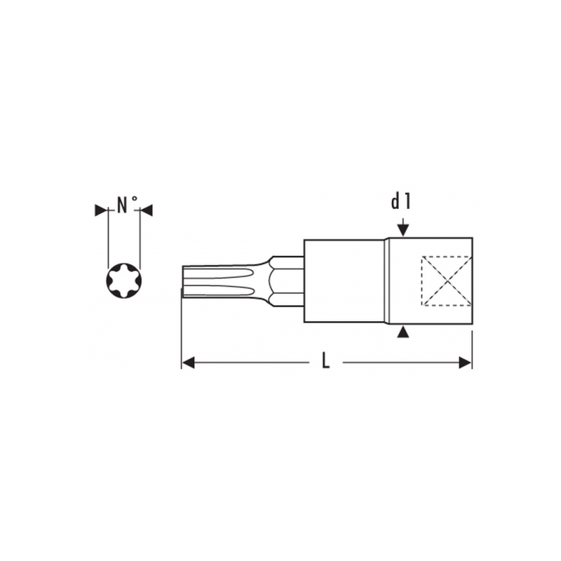 E030121 Expert Douilles tournevis 1/4" pour vis Torx®