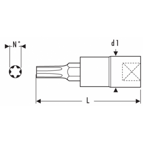 E030126 Expert Douilles tournevis 1/4" pour vis Torx®