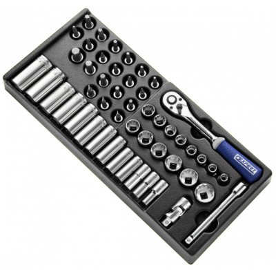 E031821 Expert Module de douilles et accessoires 3/8" métriques - 50 pièces