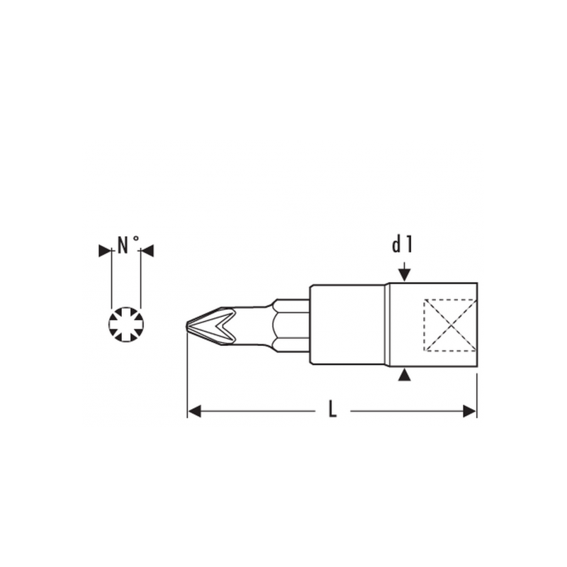 E030922 Expert Douilles tournevis 3/8" pour vis Pozidriv®
