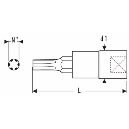 E030932 Expert Douilles tournevis 3/8" pour vis Torx®
