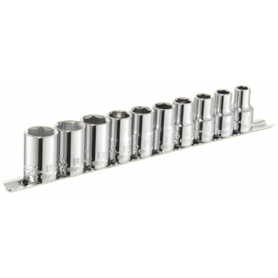 E034837 Expert Rack de 10 douilles 1/2" métriques