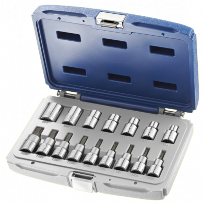 E032907 Expert Coffret de douilles et douilles tournevis Torx® 1/2" - 16 pièces