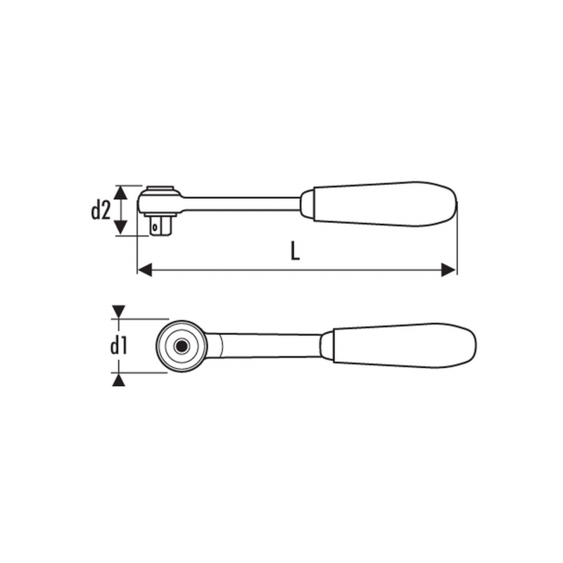 E032802 Expert Cliquet tête articulée 1/2"