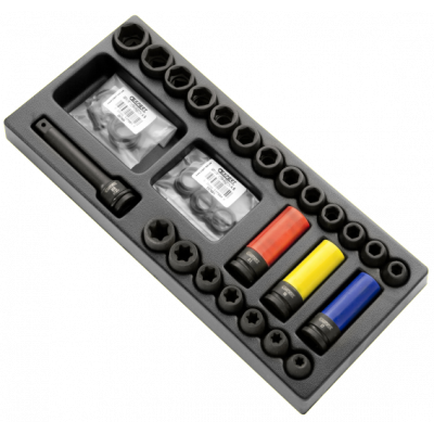 E041604 Expert Module de douilles et accessoires impact 1/2" - 26 pièces