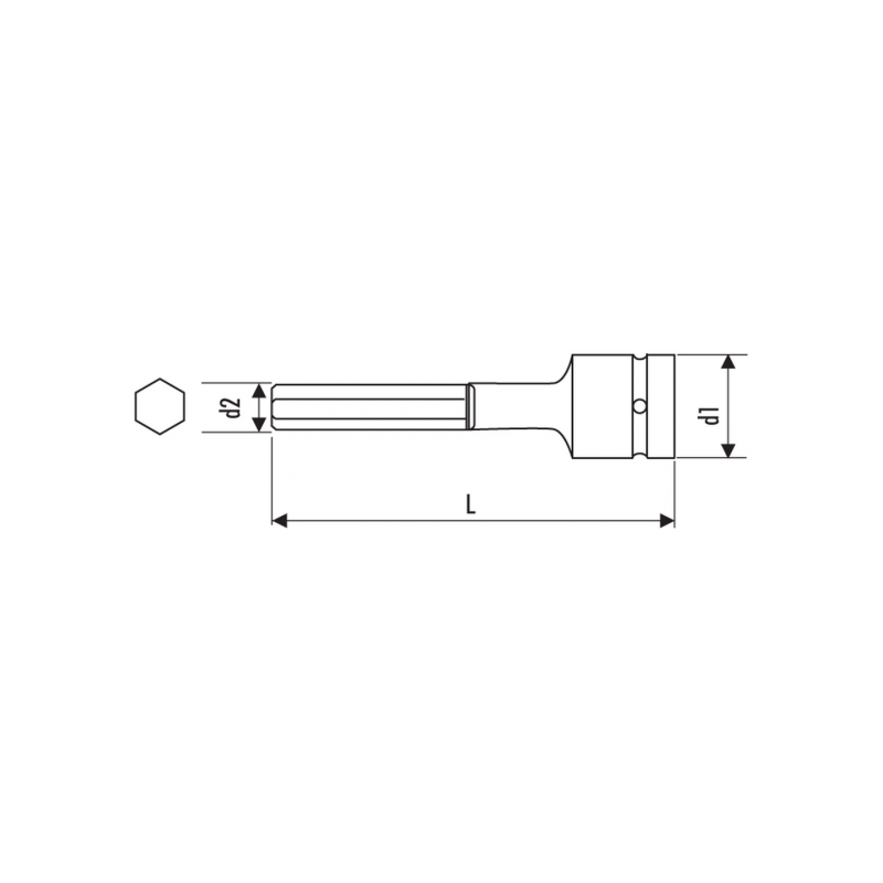 E113627 Expert Douilles tournevis hexagonales Impact 1/2"