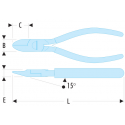 395.16 Facom Pinces coupantes diagonales pour plastique