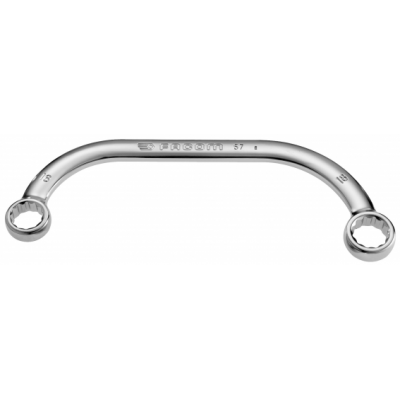 KS Tools 518.0852 Clé Polygonale Demi-Lune 10x12mm Chrome Plus - Chrome Vanadium