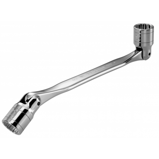 S&R Set Manche Clé à Douille Poignée Articulée 1/2" Avec Extension Et 3 Douilles 17 19 21 Poignee Articulee 600mm Extra Lourd Et Tres Resistant 16 Mm 1686 1931