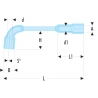 75.30 Facom Clés à pipe débouchées forgées 6 pans x 6 pans métriques