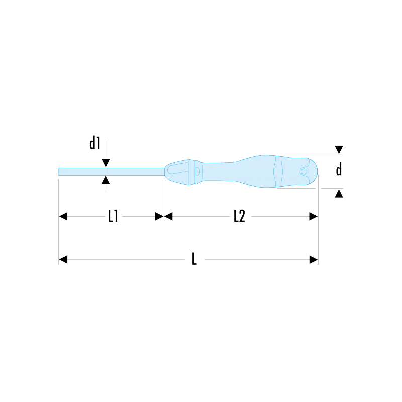 ANP4X200F Facom ANPF - Tournevis PROTWIST® pour vis cruciformes Phillips® - lames rondes - FLUO
