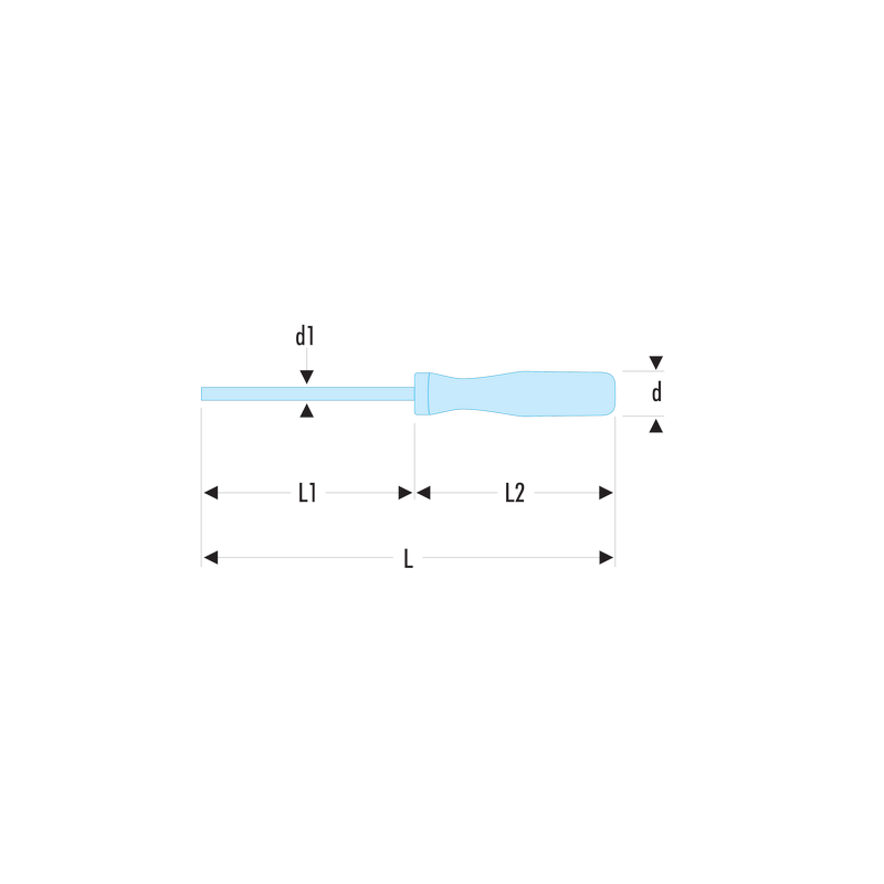 AR.4X150 Facom AR - Tournevis ISORYL pour vis à fente - lame fraisée