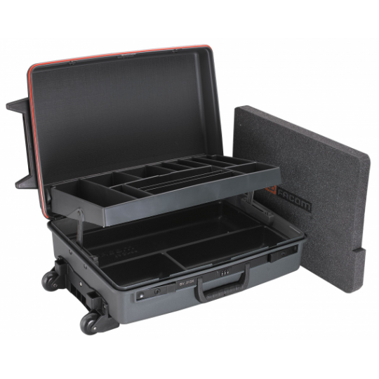 Boîte à outil Kistenberg Boîte à outils mobile sur roulettes 3en1 Noir HEAVY KHVWM 44x38x38 cm