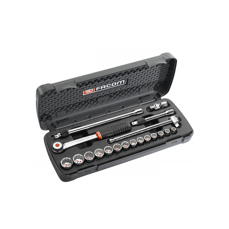 J.500 Facom Coffret douilles 3/8" 12 pans métrique 8-22 - J.500