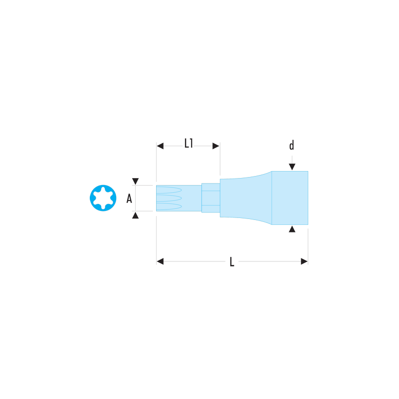 SX.40LA Facom SX.LA - Douilles tournevis 1/2" embout long pour vis Torx®