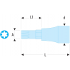 SX.70LA Facom SX.LA - Douilles tournevis 1/2" embout long pour vis Torx®