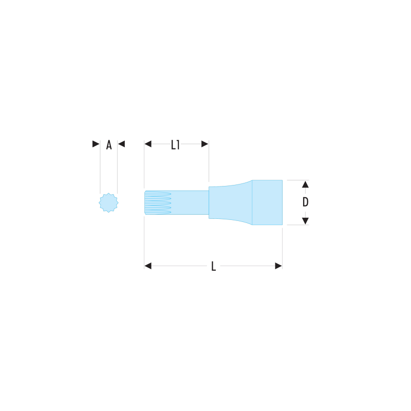 SV.6B Facom SV.B - Douilles tournevis 1/2" à denture multiple XZN®