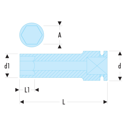 KS Tools - Douille 12 Pans 1'', 65 Mm