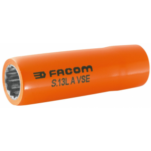 S.19LAVSE Facom S.LAVSE - Douilles longues 1/2" 12 pans isolées 1000 Volts série VSE