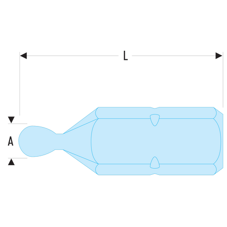 ETS.103 Facom ETS.1 - Embouts standards série 1 à tête sphérique pour vis 6 pans creux