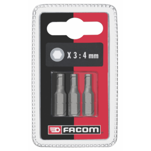 EH102,5.J3 Facom EH10 - Jeux de 3 embouts standards série 1 pour vis 6 pans creux métriques
