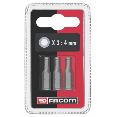 EH1.J3 Facom Jeu de 3 embouts standards série 1 pour vis 6 pans creux métriques
