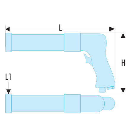V.801F Facom Pistolet à cartouche 50 x 215 mm
